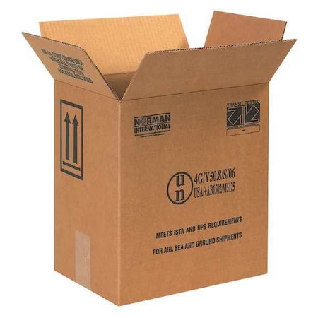 Partners Brand 11 3/8 in x 8 3/16 in x 12 3/8 in Paint Can Box, Kraft, Corrugate, Single Wall, 44 ECT, 20 PK HAZ1048