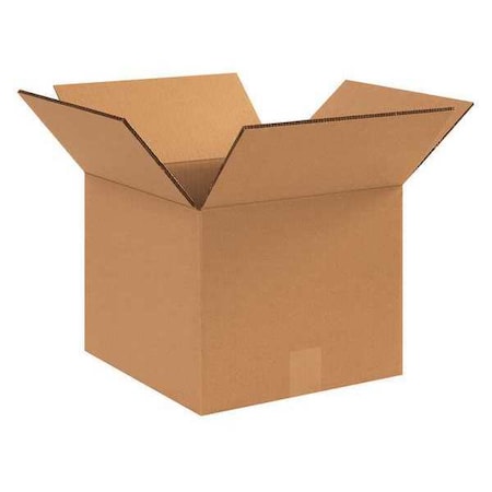 Partners Brand 12 in x 12 in x 10 in Heavy-Duty Box, Kraft, Corrugate, Single Wall, 44 ECT, 25 PK HD121210