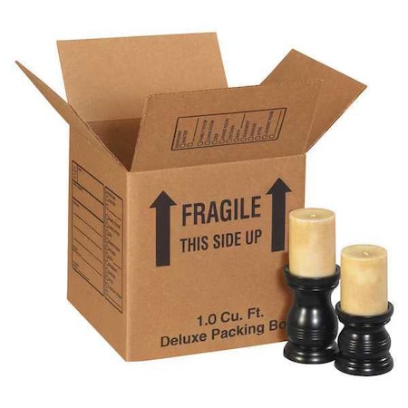 Partners Brand 12 in x 12 in x 12 in Moving Box, Kraft, Corrugate, Single Wall, 32 ECT, 25 PK 121212DPB