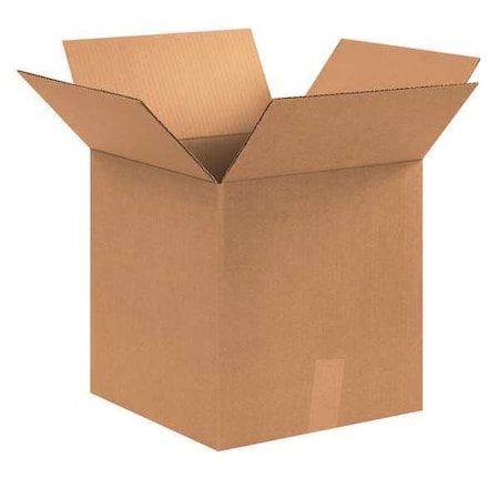 Zoro Select 12 3/4 in x 12 3/4 in x 13 1/2 in Shipping Box, Kraft, Corrugate, Single Wall, 32 ECT 22XK90