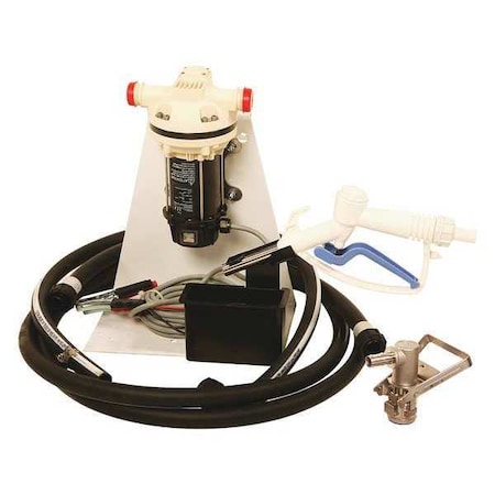 Liquidynamics Electric Operated Drum Pump, 12VDC, 8 Max. Flow Rate , 1/10 HP, Polypropylene, 3/4" Inlet DS12H20XMPXXRSV