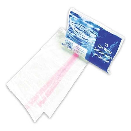 Zoro Select Self Adhesive Strip, Polyvinyl Alcohol, Water Soluble Laundry Bag, Green WSB2633