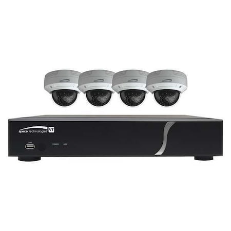 Speco Technologies CCTV Kit, 8 Channels, Fixed, 2 TB, 12VDC ZIPT84D2