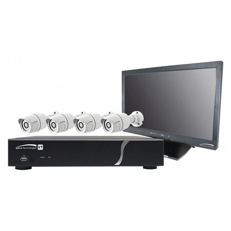 CCTV Kit 8 Chan 2-1/2 in Dia w/Monitor