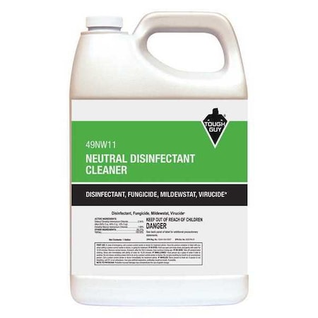 Tough Guy Cleaner and Disinfectant, 1 gal. Bottle, Lemon 49NW11