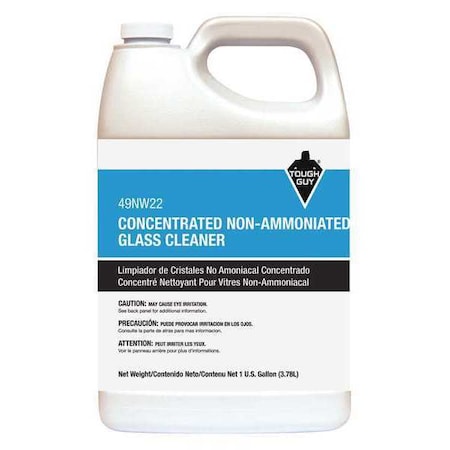 Tough Guy Liquid Glass and Surface Cleaner, 1 gal., Blue, Unscented, Jug 49NW22