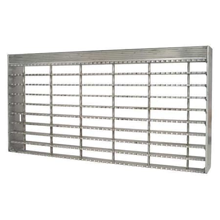 Zoro Select Aluminum Grating, Smooth, Grooved, 1.25In H 23188S125-TRD1