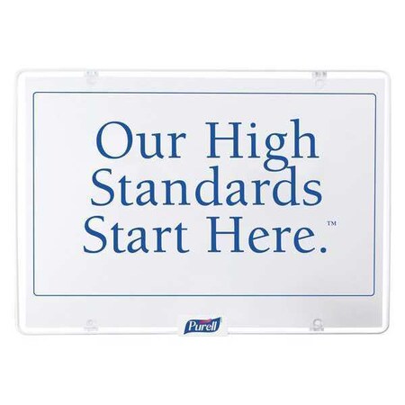 Purell Our High Standards Start Here Sign, 25/32 in Height, 23 29/64 in ...