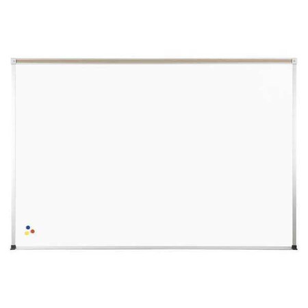 Best-Rite 36"x48" Melamine Whiteboard, Silver Frame, Gloss 2H1AC
