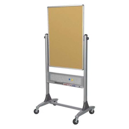 Best-Rite Combination Board, Cork, 40 in, 30 in, Aluminum Frame, White 669RU-DC