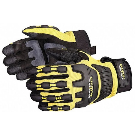 Superior Glove Mechanics Gloves, 3XL, Black, Thermoplastic Rubber MXVSB/XXXL