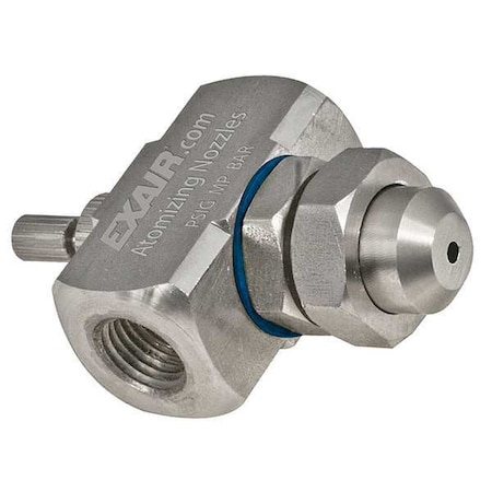 Exair Atomizing Spray Nozzle, 1.1 to 3.3 gph AN1010SS