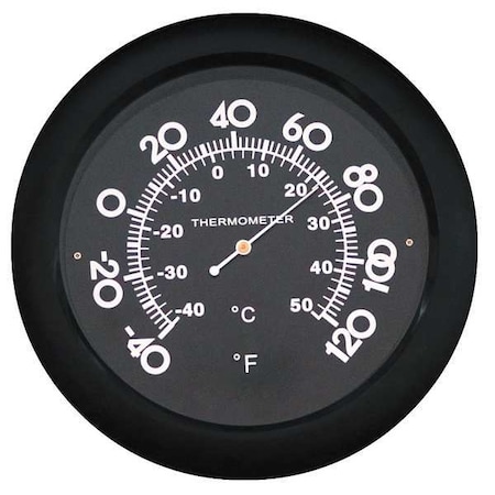 Zoro Select Analog Thermometer, -40 to 120 Degree F 49T436