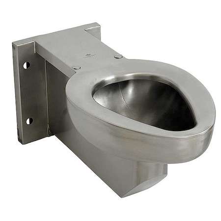 Acorn Controls Prison Toilet, 1.28 gpf, 1.6 gpf, 3.5 gpf gpf, Not Applicable, Wall Mount, Stainless Steel R2105-W-1