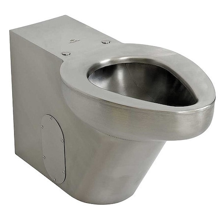 Acorn Controls Prison Toilet, 1.28 gpf, 1.6 gpf, 3.5 gpf gpf, Not Applicable, Floor Mount, Stainless Steel R2141-W-3
