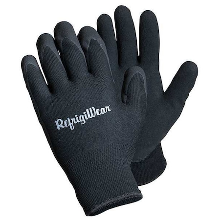 Refrigiwear Cold Protection Gloves, Nylon Palm, Acrylic Lining, Black, XL ( 9 ) 0507RBLKXLG
