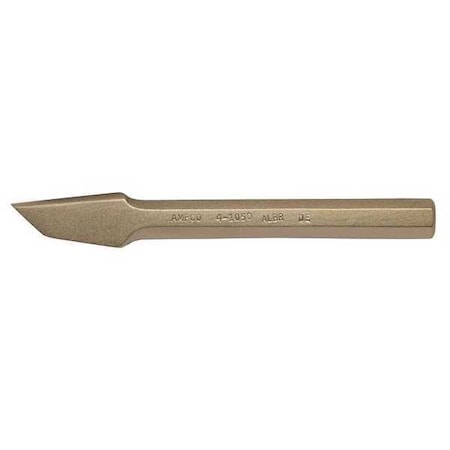Ampco Safety Tools Groove Chisel, 9" L, 7/8" Hex, 1/2" Tip 4-1050
