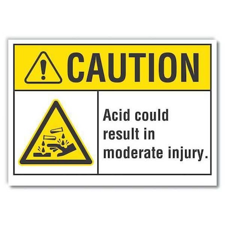 Lyle Caution Sign, 5 in H, 7 in W, Horizontal Rectangle, English, LCU3-0003-RD_7x5 LCU3-0003-RD_7x5