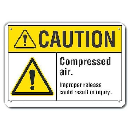 Lyle Caution Sign, 7 in H, 10 in W, Plastic, Vertical Rectangle, English, LCU3-0037-NP_10x7 LCU3-0037-NP_10x7