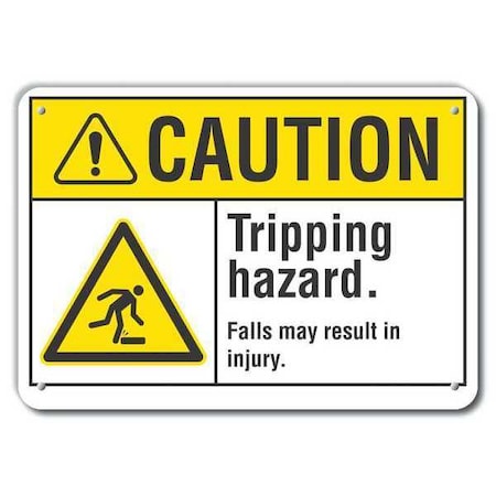 Lyle Caution Sign, 10 in H, 14 in W, Aluminum, Horizontal Rectangle, LCU3-0024-RA_14x10 LCU3-0024-RA_14x10