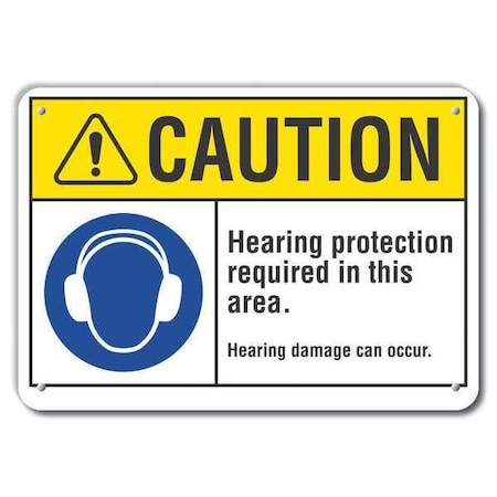 Lyle Caution Sign, Recycled Aluminum, 10 in. H, LCU3-0055-RA_14x10 LCU3-0055-RA_14x10