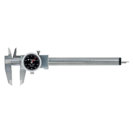 Tesa Brown & Sharpe Dial Caliper, Stainless Steel, Black 00589021