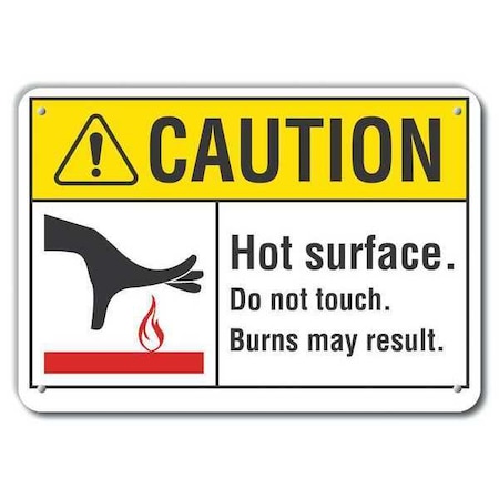 Lyle Caution Sign, 7 in H, 10 in W, Aluminum, Vertical Rectangle, English, LCU3-0100-RA_10x7 LCU3-0100-RA_10x7