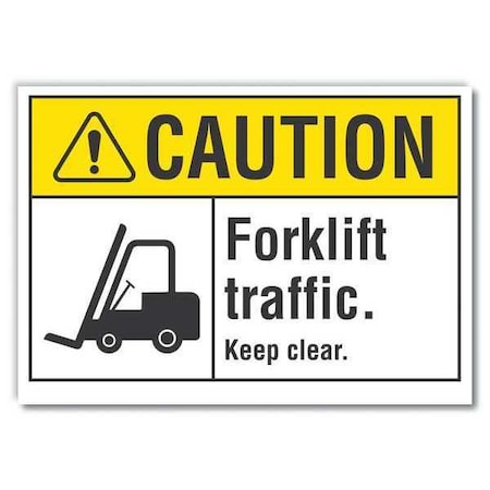 Lyle Caution Sign, 3 1/2 in H, 5 in W, Reflective Sheeting, Horizontal Rectangle, LCU3-0119-RD_5x3.5 LCU3-0119-RD_5x3.5