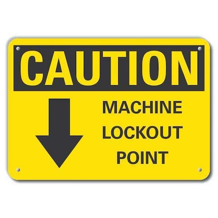 Lyle Reflective  Lockout Tagout Caution Sign, 10 in Height, 14 in Width, Aluminum, Horizontal Rectangle LCU3-0121-RA_14x10