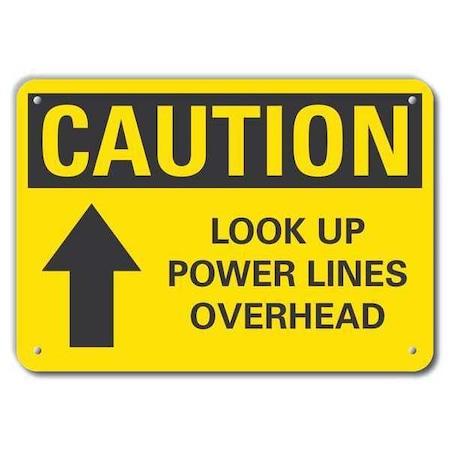 Lyle Caution Sign, Recycled Aluminum, 10 in. H, LCU3-0122-RA_14x10 LCU3-0122-RA_14x10