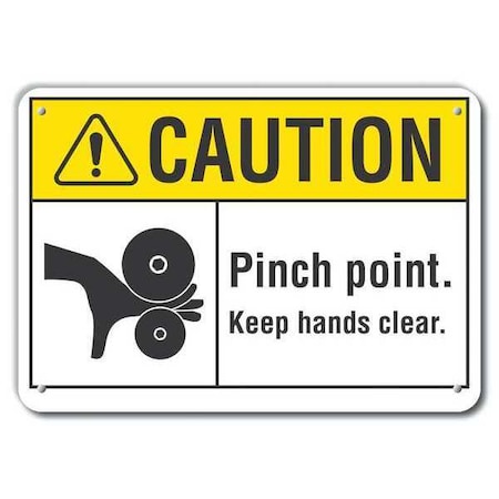 Lyle Caution Sign, 7 in Height, 10 in Width, Aluminum, Vertical Rectangle, English LCU3-0106-RA_10x7