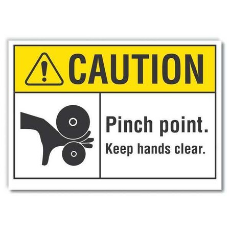 Lyle Caution Sign, 10 in Height, 14 in Width, Reflective Sheeting, Horizontal Rectangle, English LCU3-0106-RD_14x10