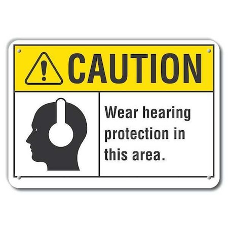 Lyle Caution Sign, 10" W, 7" H, 0.055" Thick, LCU3-0109-NP_10x7 LCU3-0109-NP_10x7
