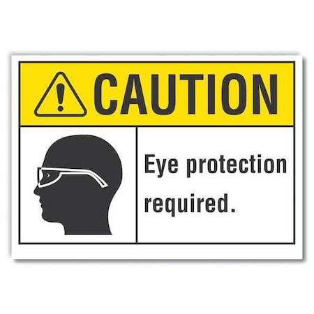 Lyle Caution Sign, Self-Adhesive Vinyl, 7 in. H, LCU3-0110-RD_10x7 LCU3-0110-RD_10x7