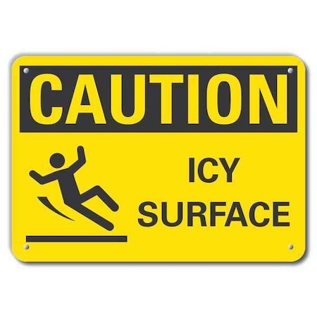 Lyle Caution Sign, 10 in H, 14 in W, Plastic, Horizontal Rectangle, English, LCU3-0138-NP_14x10 LCU3-0138-NP_14x10