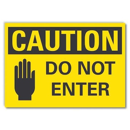 Lyle Exit & Entrance Caution Reflective Label, 7 in H, 10 in W, English, LCU3-0125-RD_10x7 LCU3-0125-RD_10x7