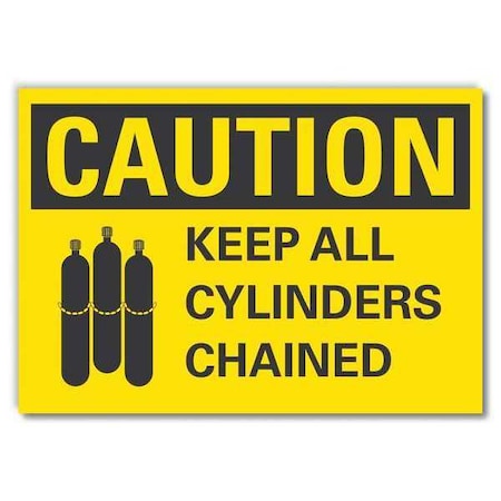 Lyle Cylinder Handling Caution Reflective Label, 3 1/2 in H, 5 in W, LCU3-0130-RD_5x3.5 LCU3-0130-RD_5x3.5