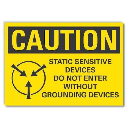 Lyle Caution Sign, 14"W, 10" H, 0.004" Thickness, LCU3-0134-ED_14x10 LCU3-0134-ED_14x10