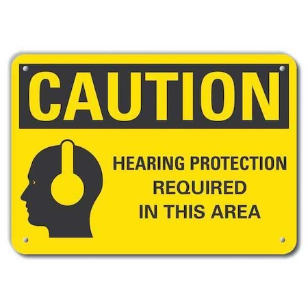 Lyle Caution Sign, 10" W, 7" H, 0.055" Thick, LCU3-0156-NP_10x7 LCU3-0156-NP_10x7