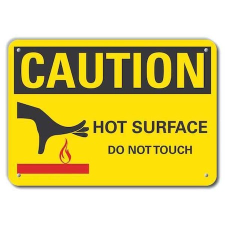Lyle Caution Sign, 10 in H, 14 in W, Plastic, Horizontal Rectangle, English, LCU3-0147-NP_14x10 LCU3-0147-NP_14x10