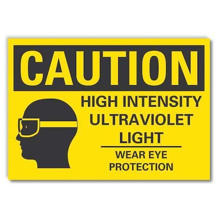 Lyle Caution Sign, Self-Adhesive Vinyl, 10 in H, LCU3-0170-RD_14x10 LCU3-0170-RD_14x10