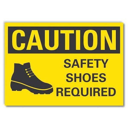Lyle Caution Sign, Self-Adhesive Vinyl, 10 in H, LCU3-0172-RD_14x10 LCU3-0172-RD_14x10