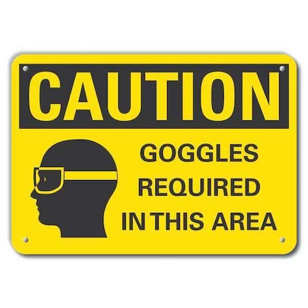 Lyle Caution Sign, 10" W, 7" H, 0.055" Thick, LCU3-0169-NP_10x7 LCU3-0169-NP_10x7