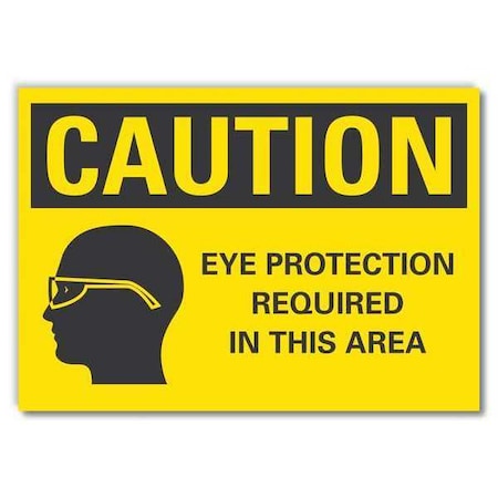 Lyle Caution Sign, Self-Adhesive Vinyl, 10 in H, LCU3-0163-RD_14x10 LCU3-0163-RD_14x10