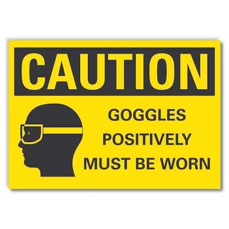 Lyle Caution Sign, Self-Adhesive Vinyl, 10 in H, LCU3-0167-RD_14x10 LCU3-0167-RD_14x10