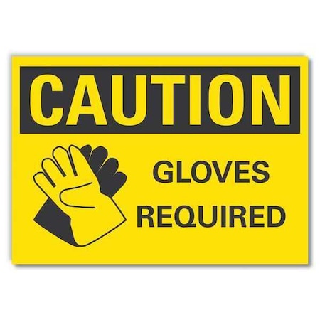 Lyle Caution Sign, Self-Adhesive Vinyl, 10 in H, LCU3-0174-RD_14x10 LCU3-0174-RD_14x10