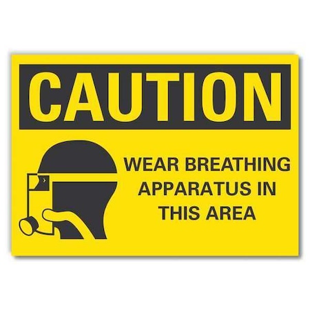 Lyle Caution Sign, Self-Adhesive Vinyl, 7 in. H, LCU3-0176-RD_10x7 LCU3-0176-RD_10x7