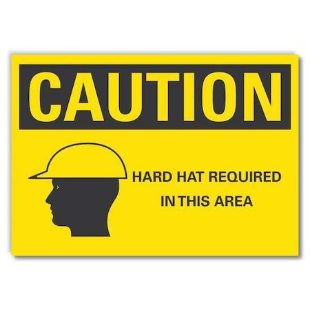 Lyle Caution Sign, Self-Adhesive Vinyl, 10 in H, LCU3-0177-RD_14x10 LCU3-0177-RD_14x10