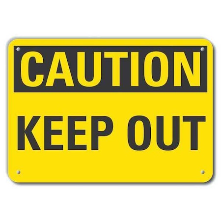 Lyle Caution Sign, 10 in H, 14 in W, Plastic, Horizontal Rectangle, English, LCU3-0205-NP_14x10 LCU3-0205-NP_14x10