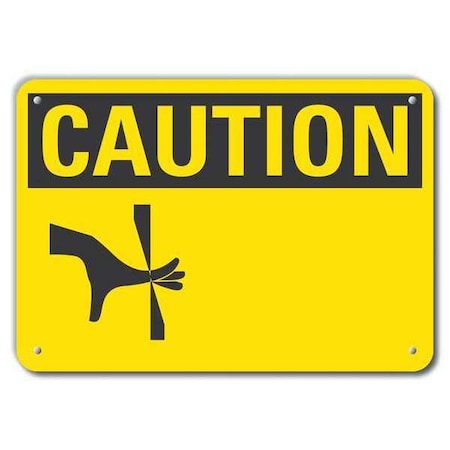 Lyle Caution Sign Blank, 10 in Height, 14 in Width, Plastic, Horizontal Rectangle, English LCU3-0202-NP_14x10
